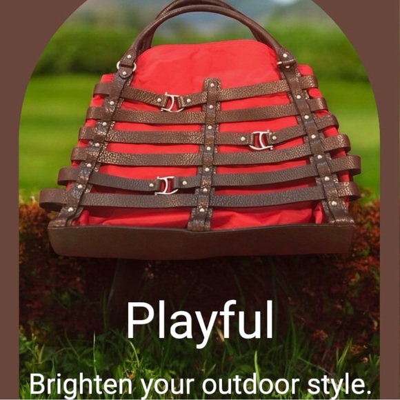 ETIENNE AIGNER DAMASCUS BELTED LEATHER TOTE WITH TWO FABRIC INSERTS - Picture 10 of 16